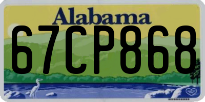 AL license plate 67CP868