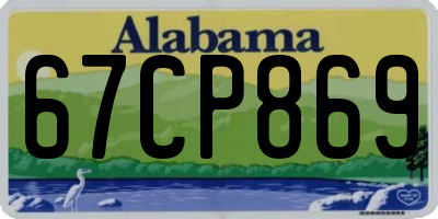 AL license plate 67CP869