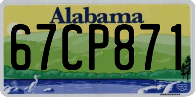 AL license plate 67CP871