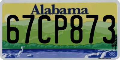 AL license plate 67CP873