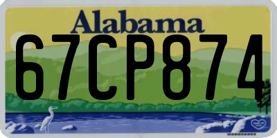 AL license plate 67CP874