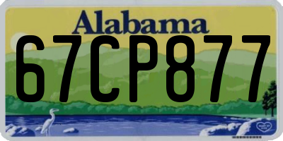 AL license plate 67CP877