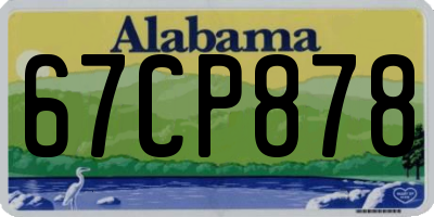 AL license plate 67CP878
