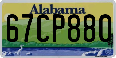 AL license plate 67CP880