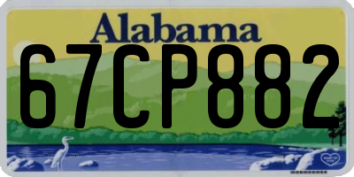 AL license plate 67CP882