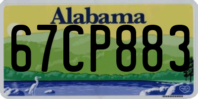 AL license plate 67CP883