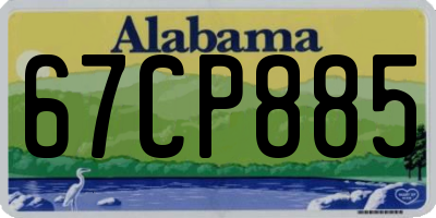AL license plate 67CP885