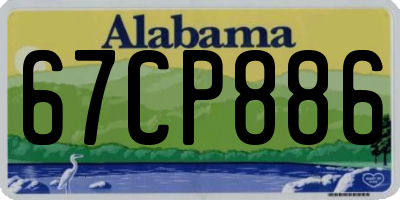 AL license plate 67CP886