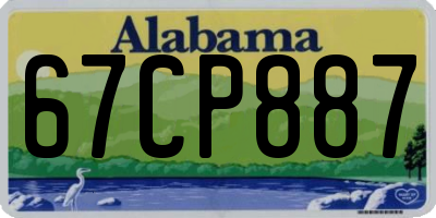 AL license plate 67CP887