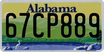 AL license plate 67CP889