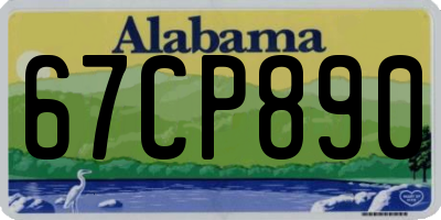 AL license plate 67CP890