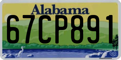 AL license plate 67CP891