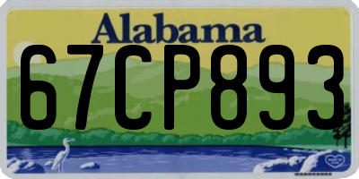 AL license plate 67CP893