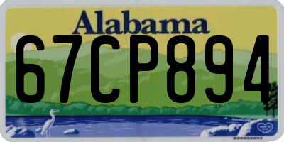 AL license plate 67CP894