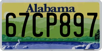 AL license plate 67CP897