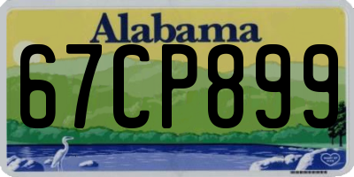 AL license plate 67CP899