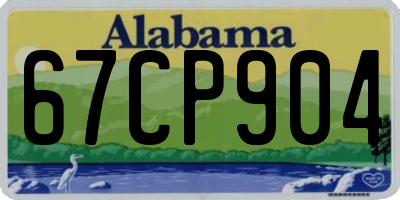 AL license plate 67CP904