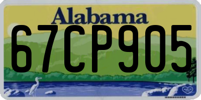 AL license plate 67CP905