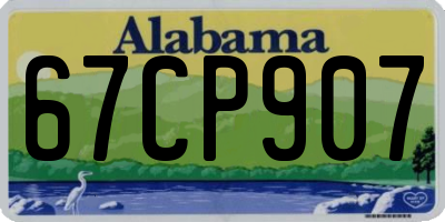 AL license plate 67CP907