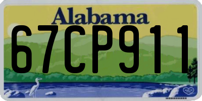 AL license plate 67CP911