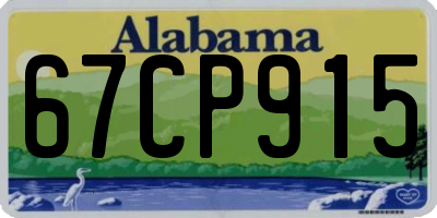 AL license plate 67CP915