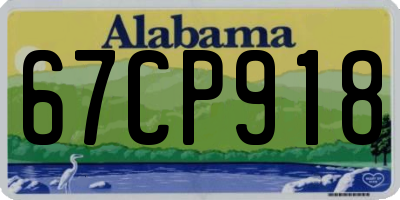AL license plate 67CP918