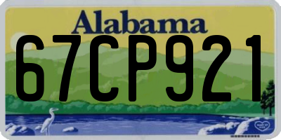 AL license plate 67CP921