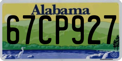 AL license plate 67CP927