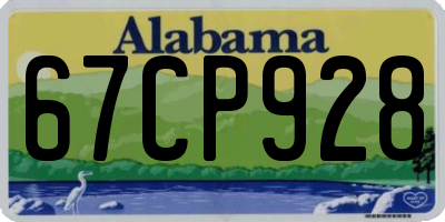 AL license plate 67CP928
