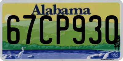 AL license plate 67CP930