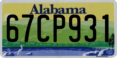 AL license plate 67CP931