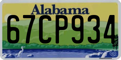 AL license plate 67CP934