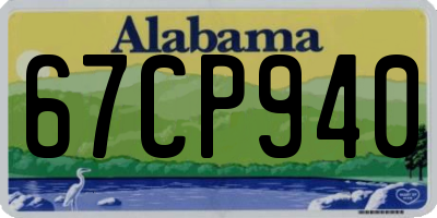 AL license plate 67CP940