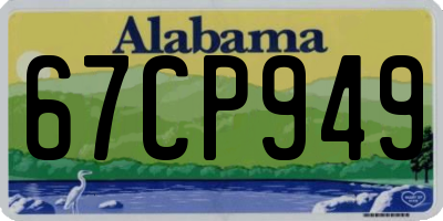 AL license plate 67CP949