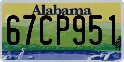 AL license plate 67CP951