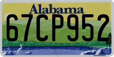 AL license plate 67CP952