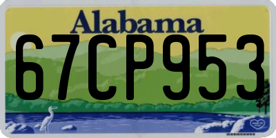 AL license plate 67CP953