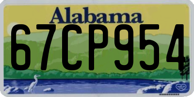 AL license plate 67CP954