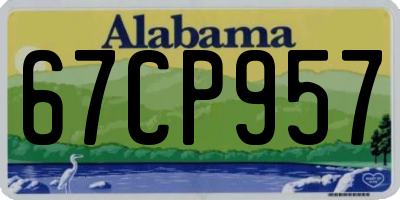 AL license plate 67CP957