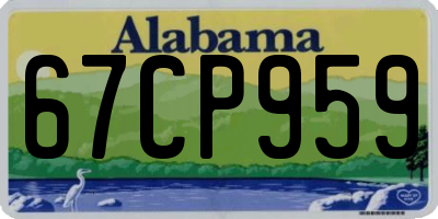 AL license plate 67CP959