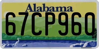 AL license plate 67CP960