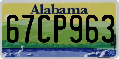 AL license plate 67CP963