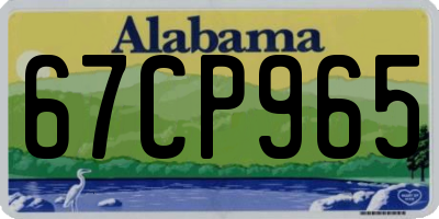 AL license plate 67CP965
