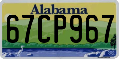 AL license plate 67CP967