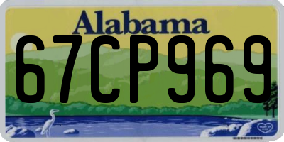 AL license plate 67CP969
