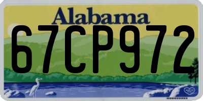 AL license plate 67CP972