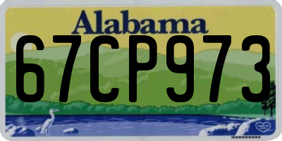 AL license plate 67CP973