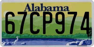 AL license plate 67CP974