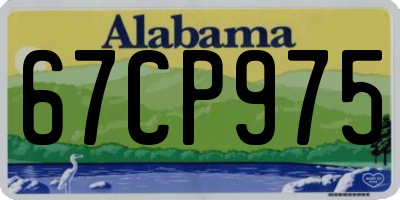 AL license plate 67CP975