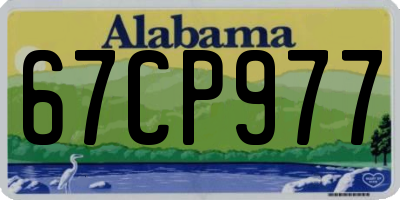 AL license plate 67CP977